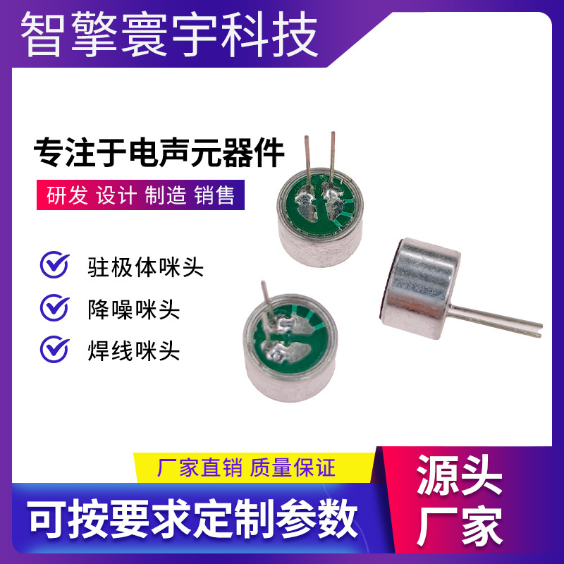 9767 Microphone with 10mm Long Needle and High Sensitivity for Walkie-Talkies, Recording Pens, Mobile Phones, and Computer Microphones