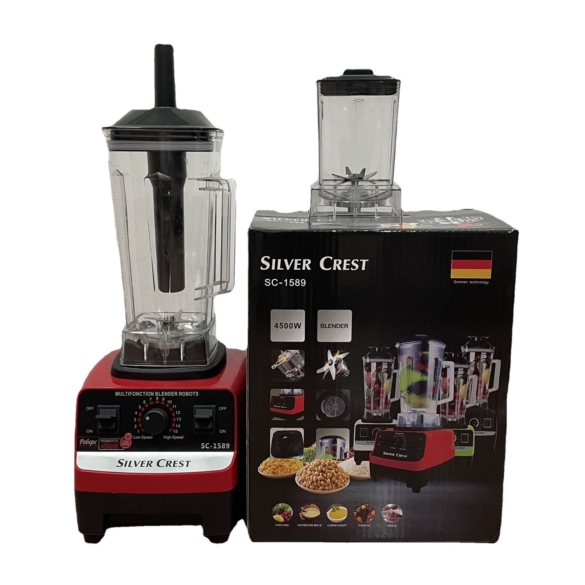 Silvercrest Double Cup Wall Breaking Machine Household Smoothie Machine Food Supplement Mixer Juicer Cooking Machine Cross-Border Wholesale