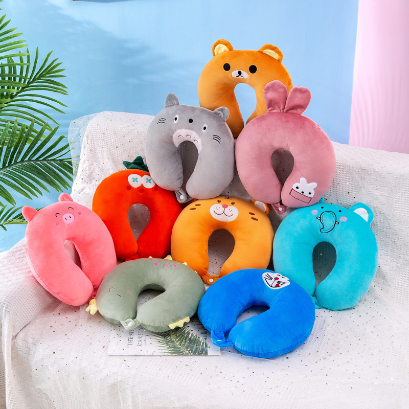 U-Shaped Pillow Neck Pillow U-Shaped Pillow with Printed Logo Neck Support Pillow for Driving, Travel, Students, Lunch Break, Nap Pillow, Neck Support Pillow