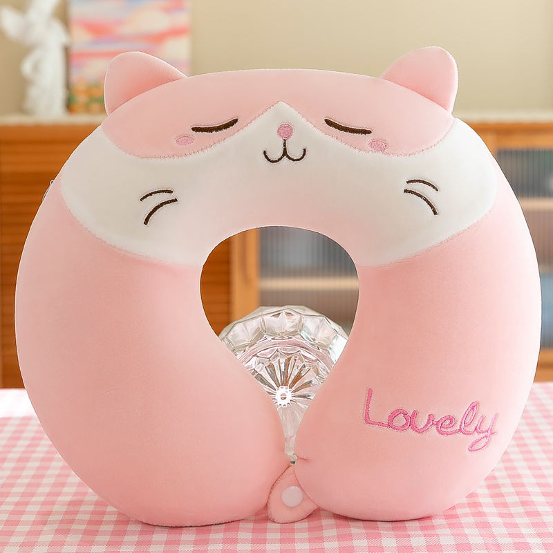 Neck Pillow Cartoon U-shaped Pillow New Office Neck Pillow Plush Neck Pillow for Aircraft Travel and Driving