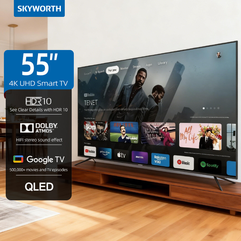 Skyworth/Skyworth Global Version Smart Lcd Tv 4K Ultra Hd Qled Google Tv 55Inch