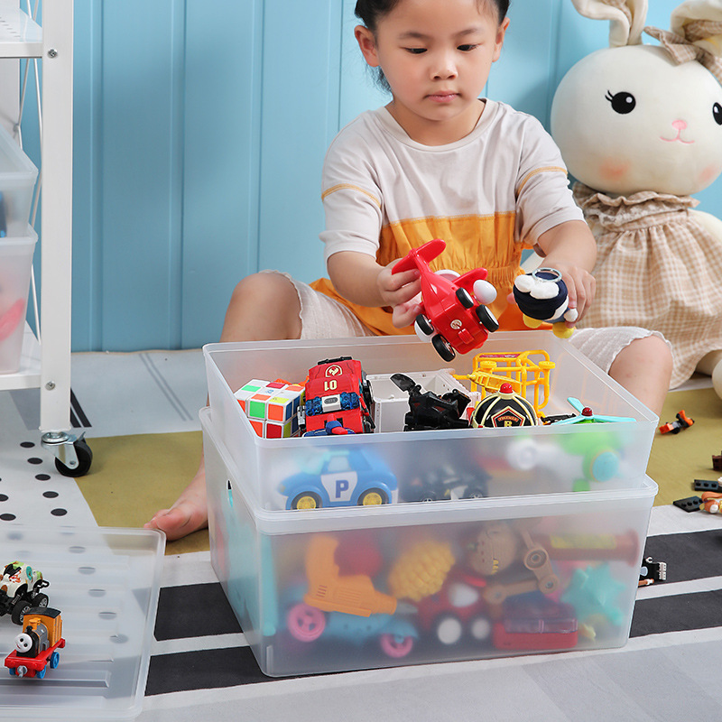 Transparent Children's Toy Storage Box Storage Box Large Parts Building Blocks Classification Sundries Finishing Box Small Box with Lid