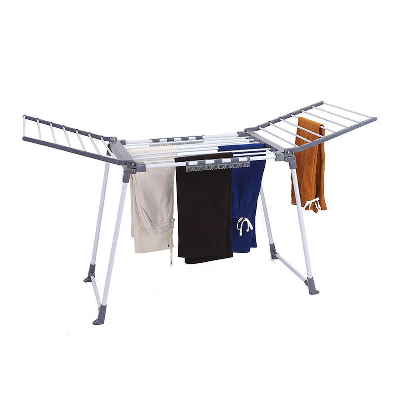 Factory direct multi-function floor drying rack wing folding outdoor drying rack wholesale
