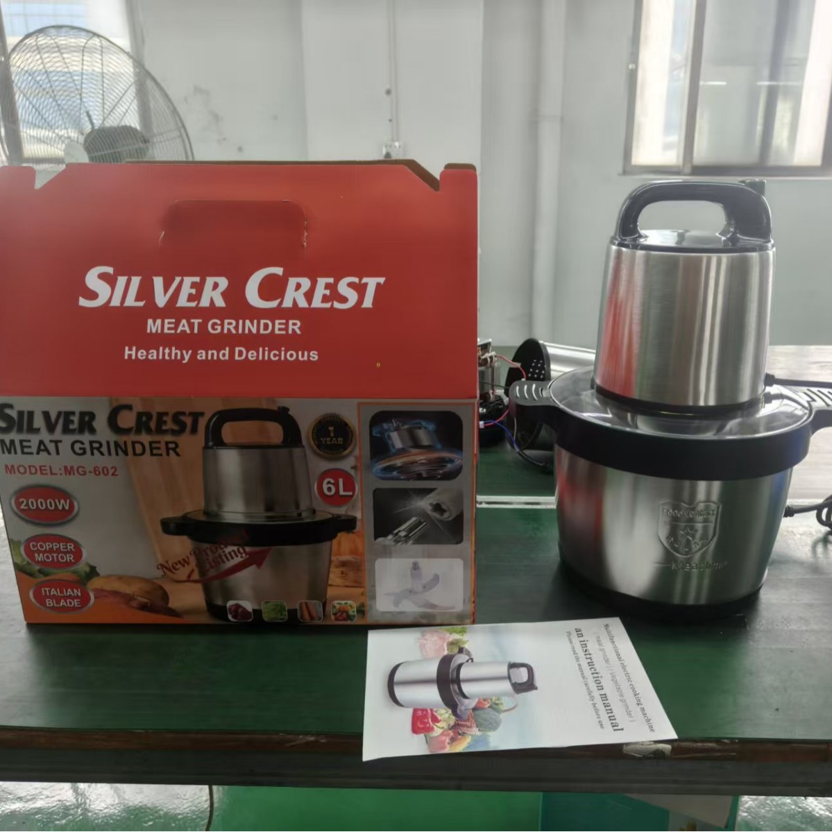 [Free Shipping]6L multifunctional stainless steel meat grinder