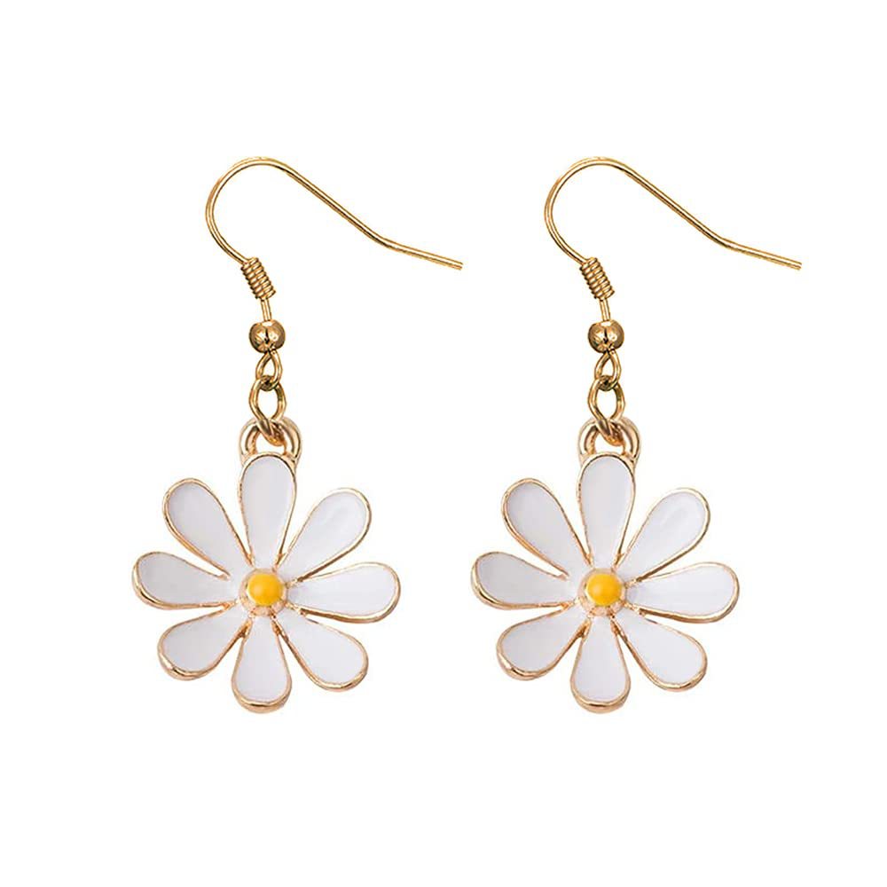 Cross-border e-commerce best-selling small fresh temperament simple daisy flower earrings women's fashion sunflower earrings wholesale foreign trade